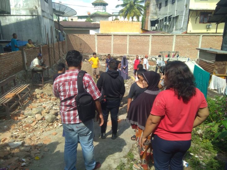 Akses Jalan Ditutup Bangunan, 7 KK di Padangsidimpuan Tak Bisa Keluar Beraktivitas