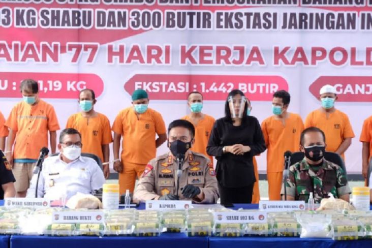 Polda Riau Gagalkan Penyelundupan 56 Kg Sabu via Perairan Bengkalis