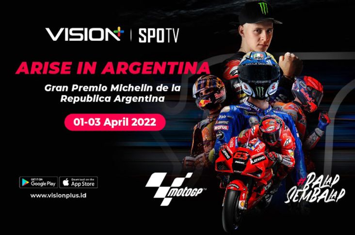 Live Besok! Saksikan Seluruh Balapan MotoGP Argentina di SPOTV Vision+!