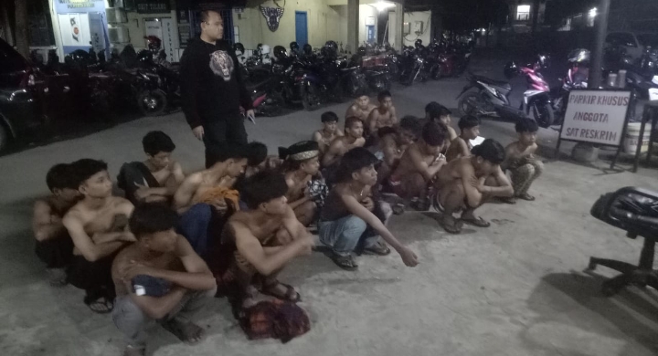 Hendak Tawuran, Puluhan Pemuda di Jambi Tak Berkutik saat Diamankan Polisi