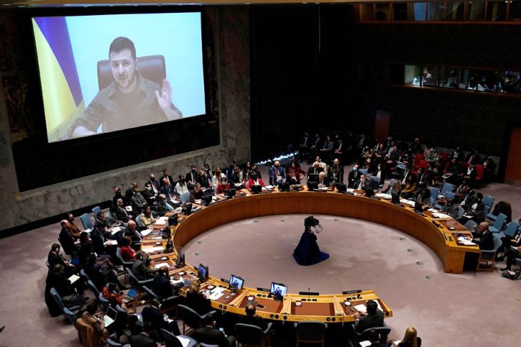 Zelensky Serukan Rusia Dicopot dari Dewan Keamanan PBB