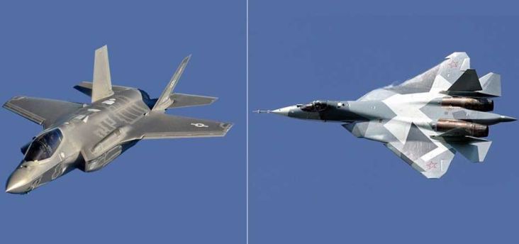 Perbandingan Pesawat Tempur Siluman Su-57 Rusia dengan F-35 AS