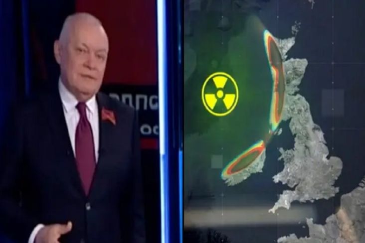 TV Pemerintah Rusia Siarkan Simulasi Nuklir Bawah Laut Lenyapkan Inggris dari Peta
