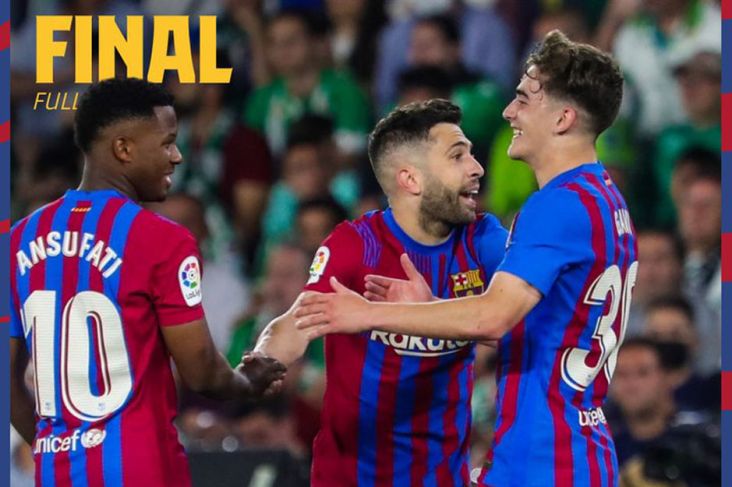 Hasil Real Betis vs Barcelona: Gol Telat Jordi Alba Bawa Blaugrana Petik 3 Poin