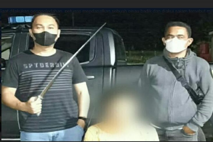 Mabuk dan Bawa Sajam di Pusat Kota, Pria Tomohon Ditangkap Polisi