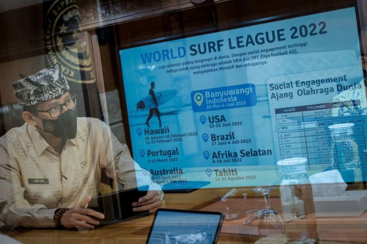Keren! Menparekraf Ajak Saksikan World Surf League Championship Tour 2022 di G-Land Banyuwangi