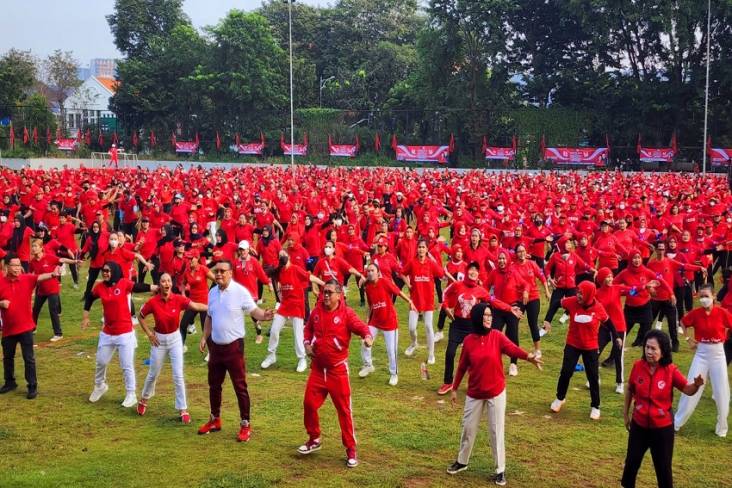 Senam Sicita PDIP Pecahkan MURI, DPD Jakarta Hadirkan 3.000 Kader