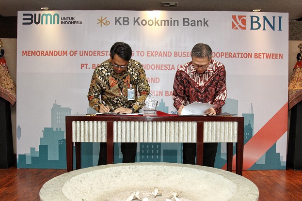 BNI Perluas Bisnis Internasional, Tandatangani MoU dengan KB Kookmin Bank