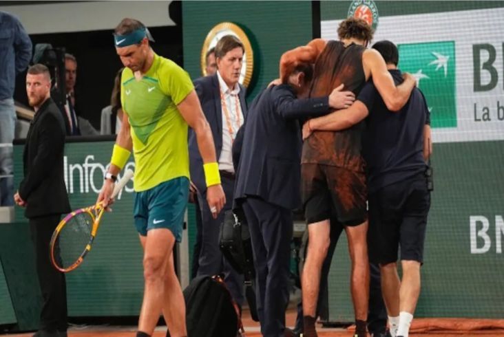 Alexander Zverev Cedera, Rafael Nadal: Dia Sedang Tidak Beruntung