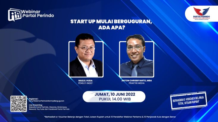 Tonton Live Webinar Partai Perindo Besok: Startup Mulai Berguguran, Ada Apa?