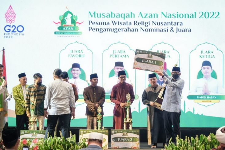 Apresiasi Musabaqah Azan Nasional Pesona Wisata Nusantara 2022, Sandiaga Uno: Indah!