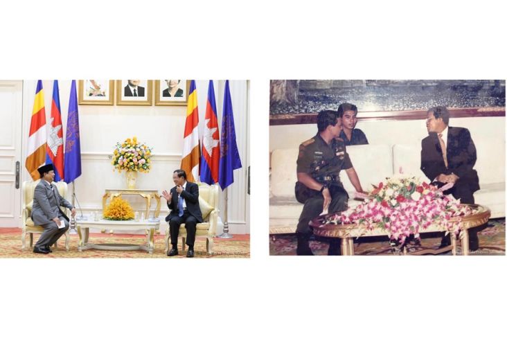 Bertemu Sahabat Lama, Prabowo Posting Foto Lawas Bersama PM Kamboja Hun Sen
