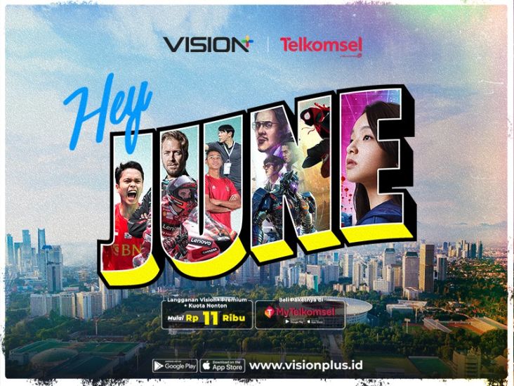 Bundling Vision+ dan Telkomsel, Makin Seru Streaming Konten Spesial Juni