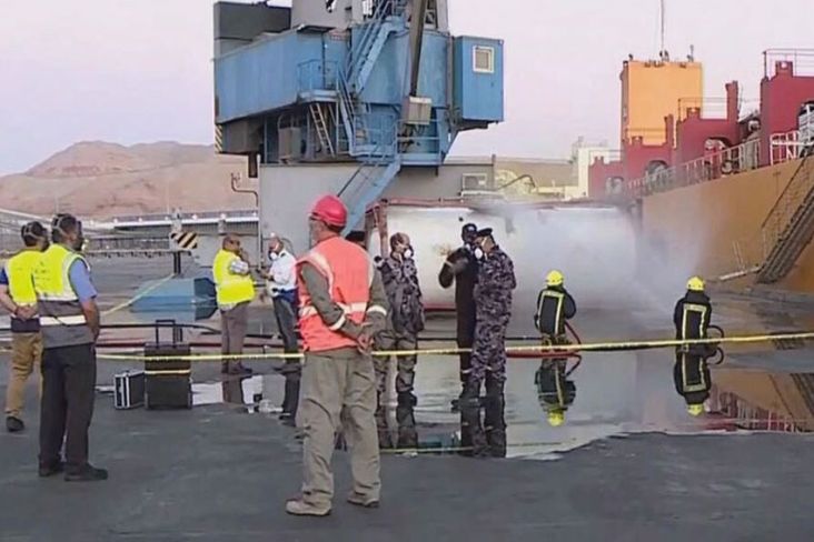 Ledakan Gas Beracun di Pelabuhan Yordania Tewaskan 10 Orang