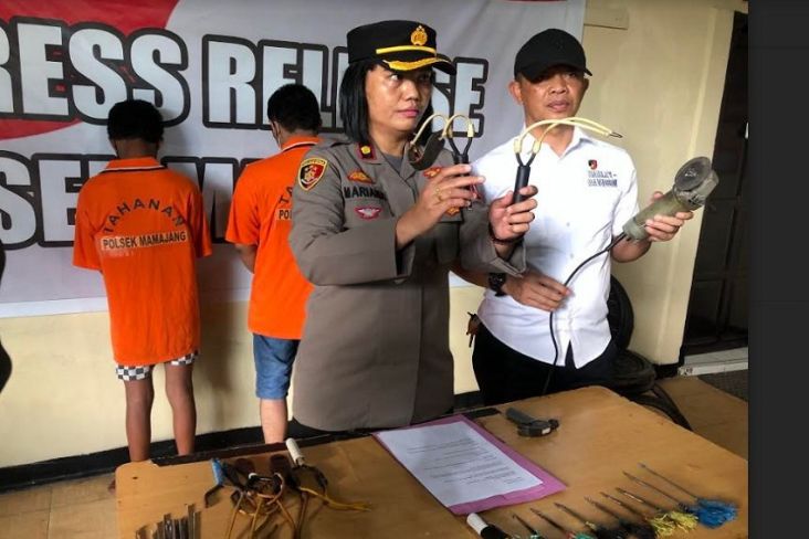 Setahun Produksi Busur, Mekanik Motor di Makassar Diamankan Polisi