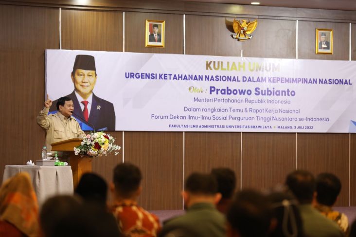 Di Hadapan Dekan dan Akademisi, Menhan Prabowo Tekankan Pentingnya Ketahanan Nasional