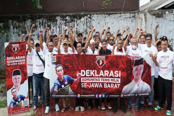 Ganjar Pranowo Dapat Dukungan dari Komunitas Tenis Meja hingga Opang