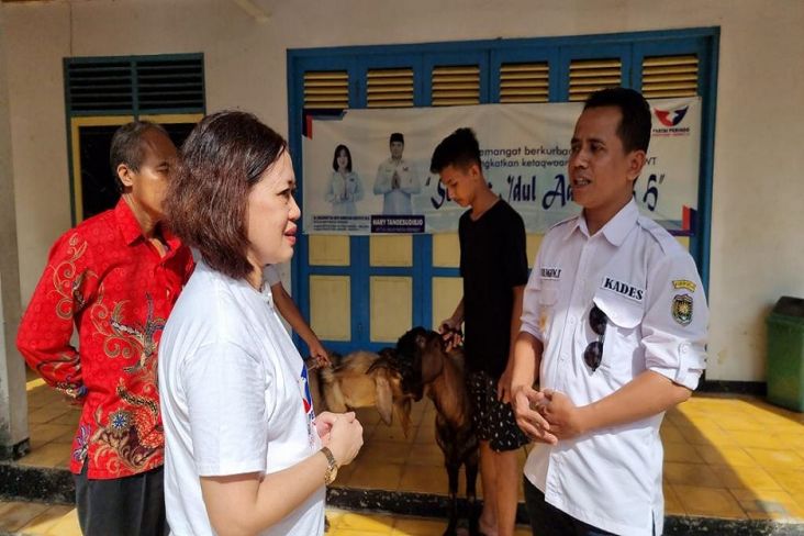 Ketua DPP Perindo Susaningtyas NH Kertopati Salurkan Hewan Kurban untuk Warga Hulusobo