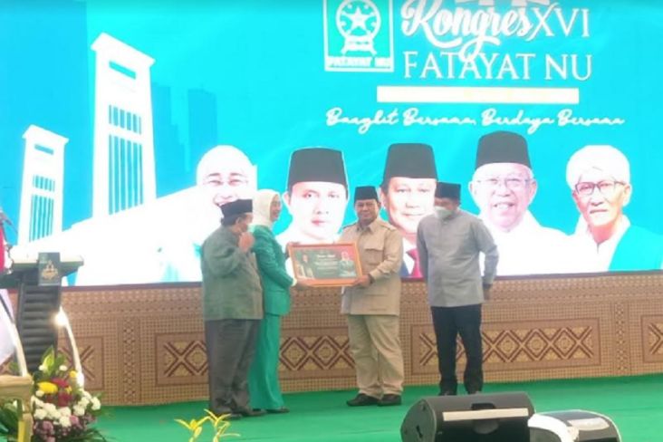 Buka Kongres Fatayat NU XVI, Prabowo Sebut Perempuan Penentu Generasi Bangsa