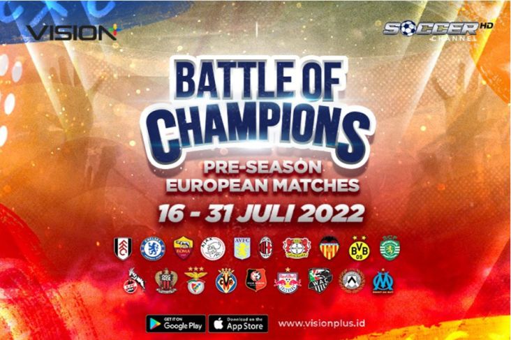 Streaming Battle of Champions di Vision+, Dukung Tim Favorit Anda!