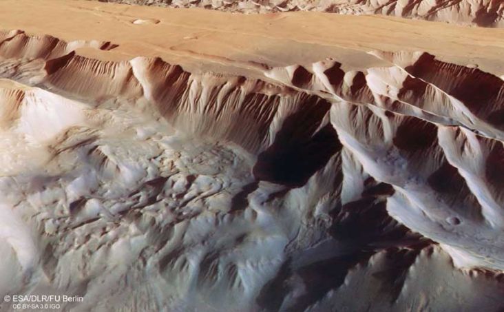 20 Kali Lebih Lebar dari Grand Canyon, Penampakan Ngarai Valles Marineris di Mars Begitu Mengesankan