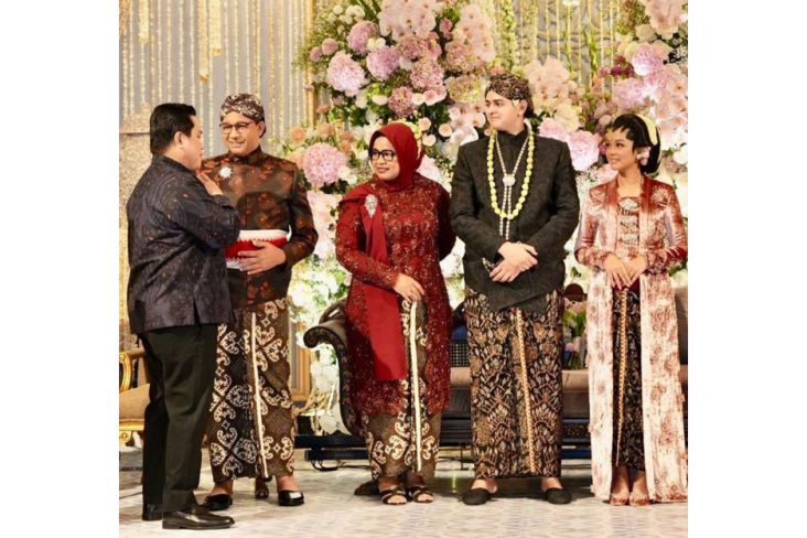 Hadiri Resepsi Pernikahan Putri Anies Baswedan, Erick Thohir: Begitu Indah dan Sakral Dibalut Budaya Jawa