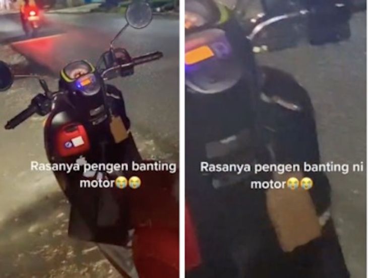 Viral! Video Ular Muncul di Sepeda Motor Gadis Ini