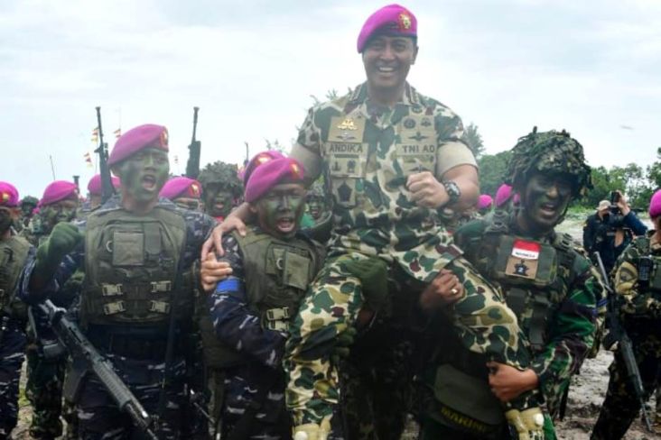 Jenderal Andika Resmi Jadi Warga Kehormatan Korps Marinir TNI AL
