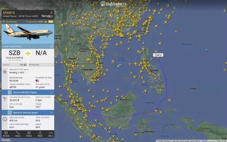 Penerbangan Nancy Pelosi ke Taiwan Dipantau 345.000 Orang, Begini Cara Melacak Posisi Pesawat