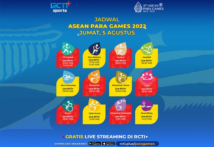 Link Live Streaming ASEAN Para Games 2022 di RCTI Plus, Jumat (5/8/2022): Menambang Emas Lagi!