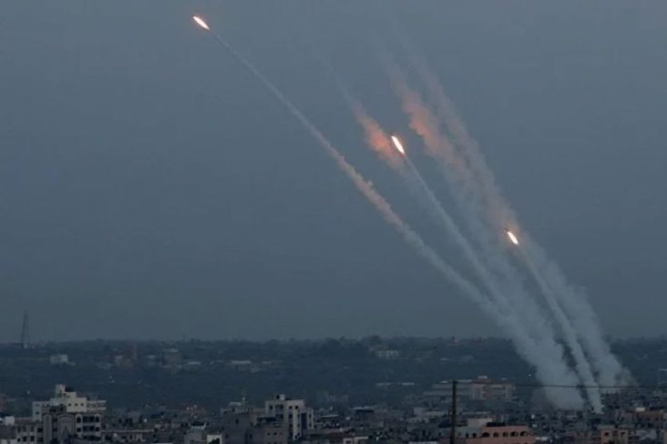 Balas Serangan Israel, Roket Militan Palestina Gempur Wilayah Barat Yerusalem