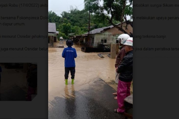 Sungai Sikam Meluap, 100 Rumah Warga di Simalungun Terendam Banjir