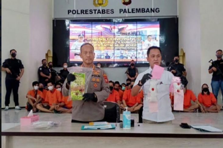 Dalam 3 Pekan, Polrestabes Palembang Ungkap 38 Kasus Narkoba