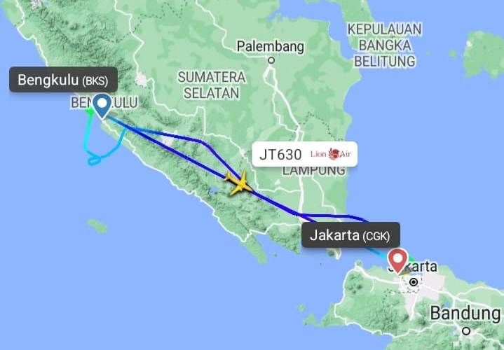 Lion Air Gagal Mendarat di Bandara Bengkulu, Sempat Holding 1 Jam di Udara