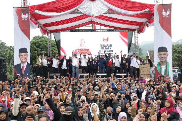 Ribuan Warga Desa di Kabupaten Cianjur Deklarasi Ganjar Presiden 2024