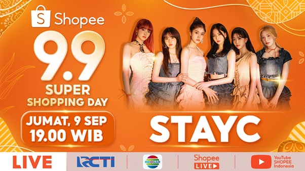 STAYC Ajak SWITH Seru-seruan di Shopee 9.9 Super Shopping Day TV Show