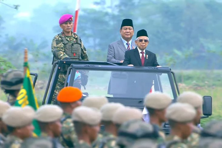 Menhan Prabowo Sebut 2.974 Komcad 2022 Digembleng di Tiga Matra TNI