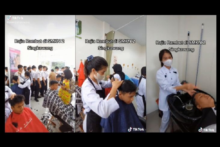 Cara Razia Rambut di SMKN 2 Singkawang Beda dari Sekolah Lain, Netizen: Keren!