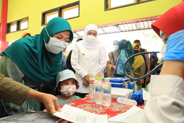 Pelaksanaan Imunisasi Anak Nasional Tahap Kedua di Jatim Capai 95,2 Persen