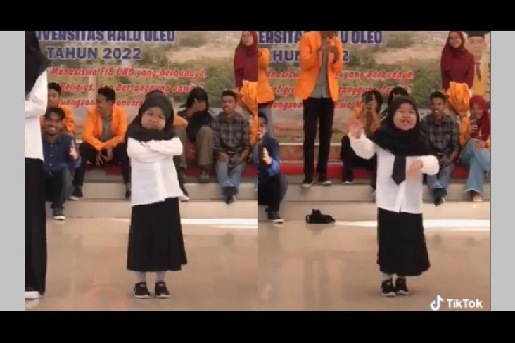 Viral Aksi Imut Mahasiswa Baru Joget TikTok di PKKMB UHO, Netizen Jadi Ikutan Gemas