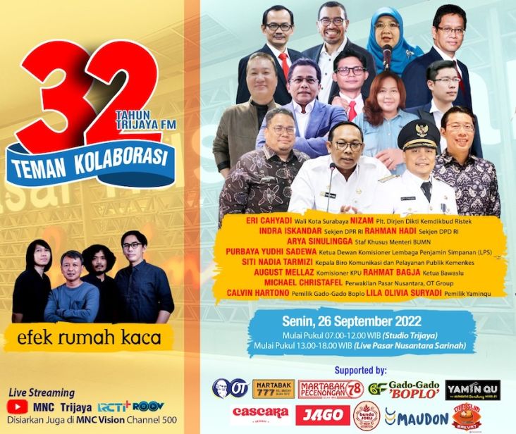 HUT ke-32 Radio MNC Trijaya Siapkan Acara Bertema Teman Kolaborasi