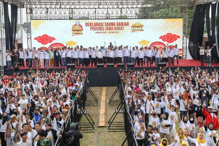 Deklarasi Saung Ganjar di Bandung Dihadiri Ribuan Warga