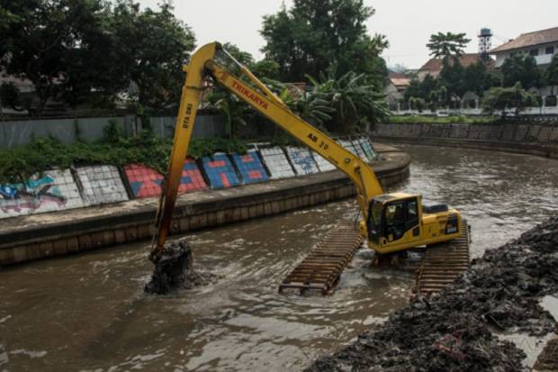 Progres Pembangunan Ruang Limpah Sungai di Jakarta Baru 70 Persen