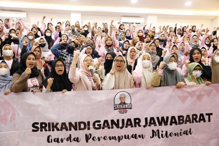 Ratusan Perempuan Milenial di Jabar Dukung Ganjar Pranowo Jadi Presiden 2024