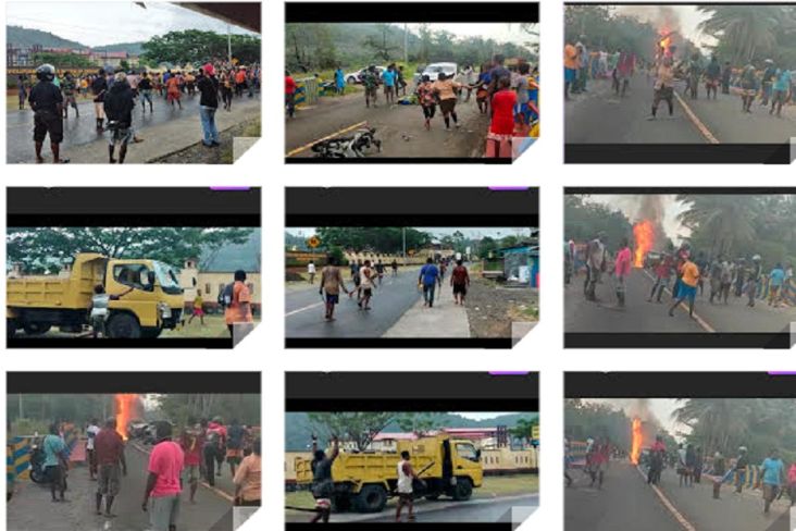 Laka Maut di Jalan Trans Papua Barat, Keluarga Korban Ngamuk Kejar Polisi dan Bakar Mobil