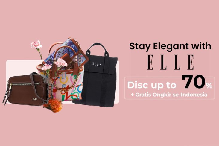 Stay Elegant with ELLE Bag, Diskon s.d 70% + Gratis Ongkir se-Indonesia hanya di AladinMall