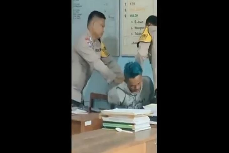 Maling Konyol! Usai Beraksi Ketiduran di Bangku, Bangun Langsung Diborgol Polisi