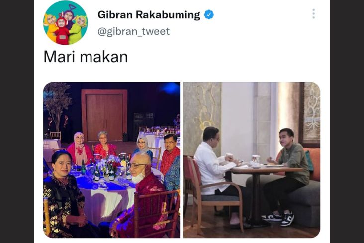Gibran Unggah Foto Semeja dengan Anies serta Foto SBY Semeja Megawati, Kode Apa Ini?