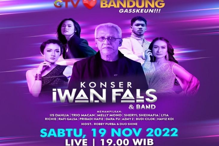 Besok! Iwan Fals & Band hingga Iis Dahlia, Siap Mengguncang Panggung GTV Love Bandung