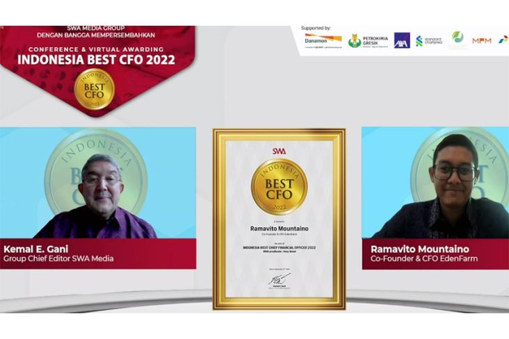 Ramavito Mountaino dari EdenFarm Sabet Penghargaan Indonesia Best CFO Awards 2022